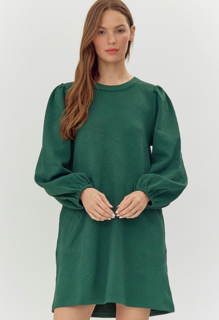 Kit Dress in Hunter Green