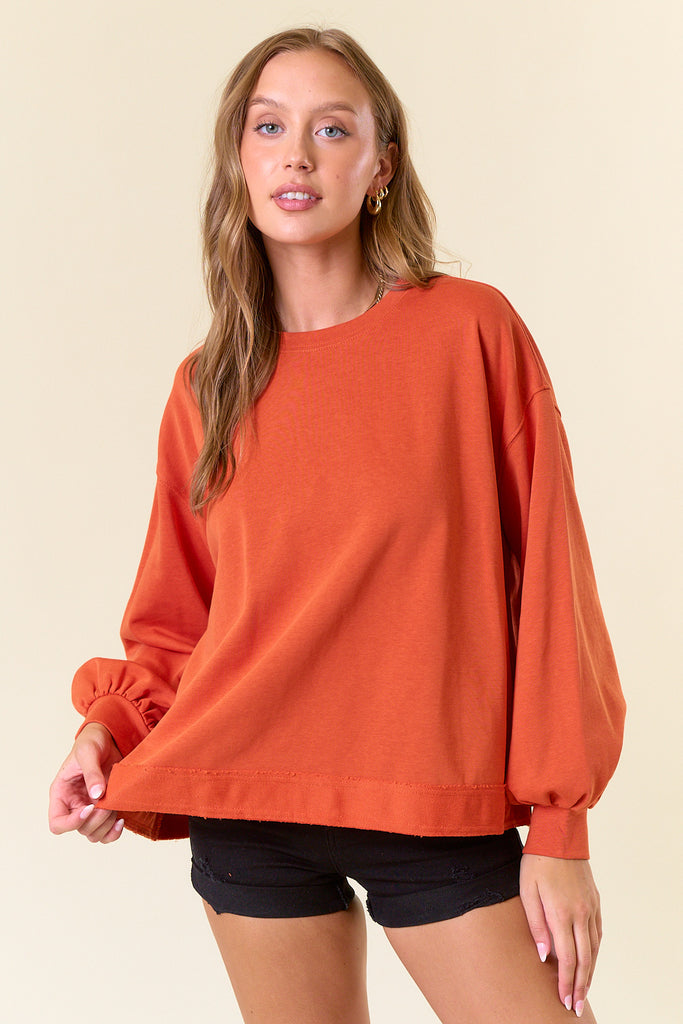 Harvest Top in Burnt Orange