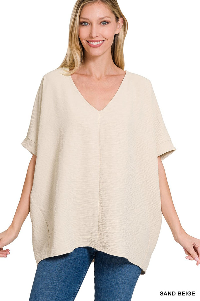 Simple Top in Sand Beige