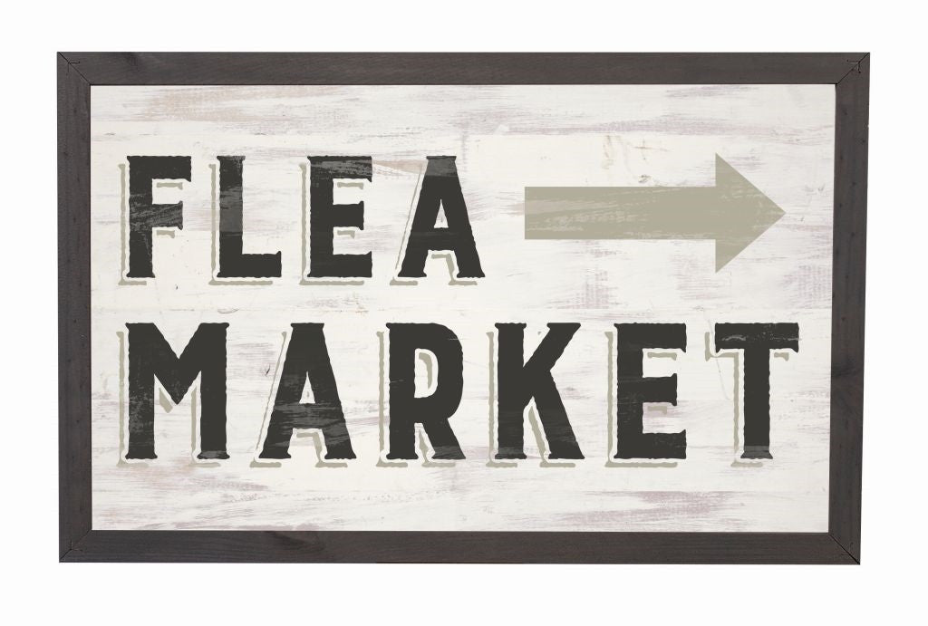 vintage flea market sign